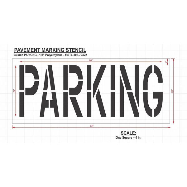 Pavement Stencil, Parking, STL-108-72422