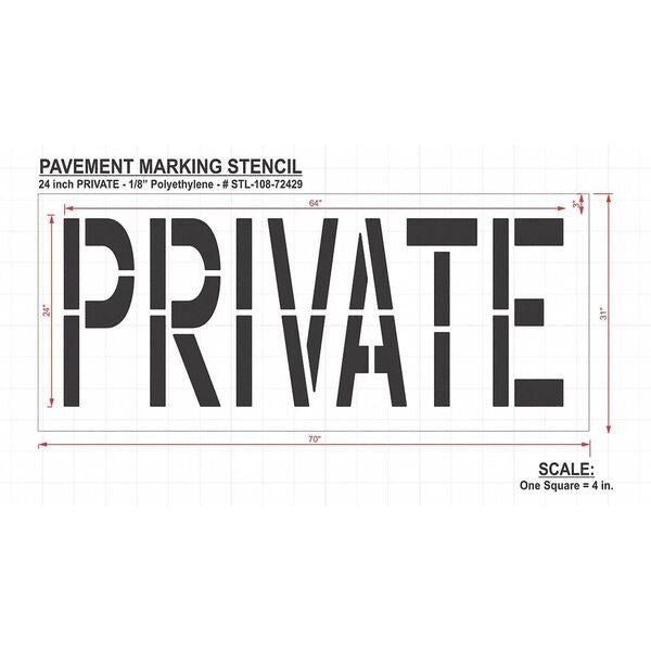 Pavement Stencil, Private, STL-108-72429