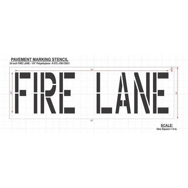 Pavement Stencil, Fire Lane, STL-108-72431