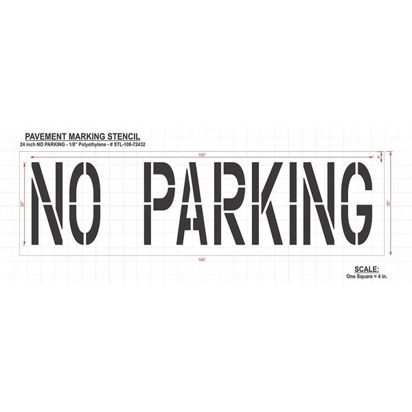 Pavement Stencil, No Parking, STL-108-72432