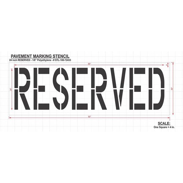 Pavement Stencil, Reserved, STL-108-72433