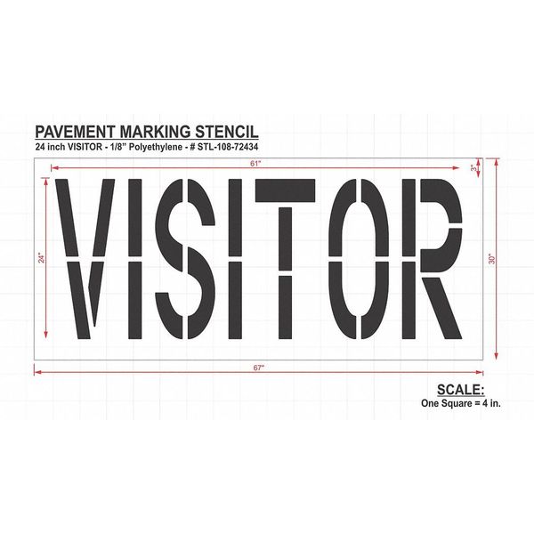 Pavement Stencil, Visitors, STL-108-72434