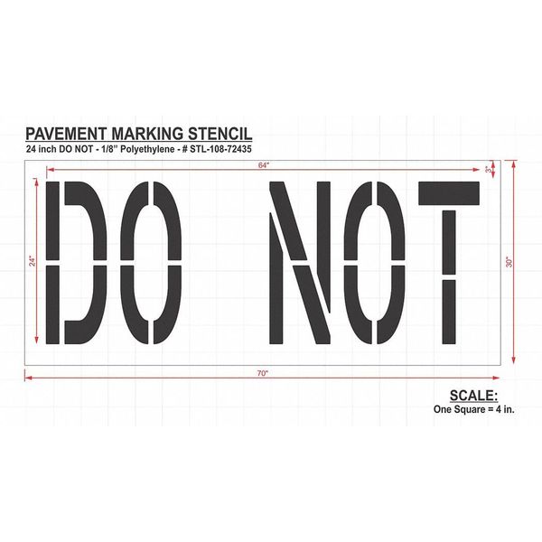 Pavement Stencil, Do Not, STL-108-72435
