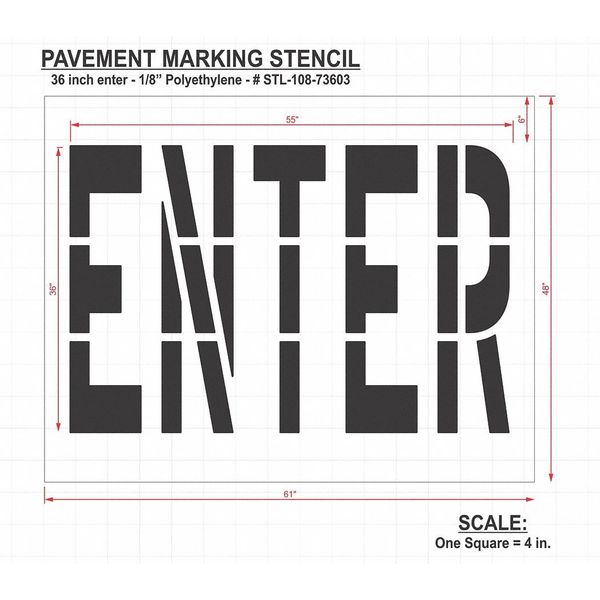 Pavement Stencil, Enter, STL-108-73604