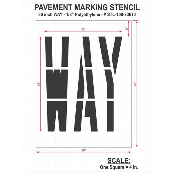 Pavement Stencil, Way, STL-108-73610