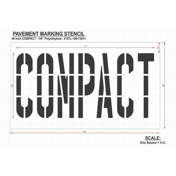 Pavement Stencil, Compact, STL-108-73611