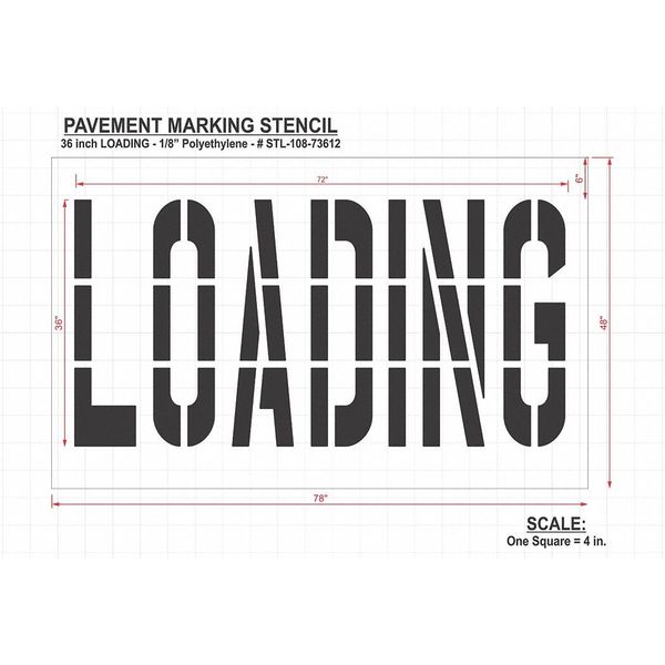 Pavement Stencil, Loading, STL-108-73612