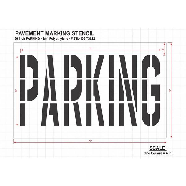 Pavement Stencil, Parking, STL-108-73622