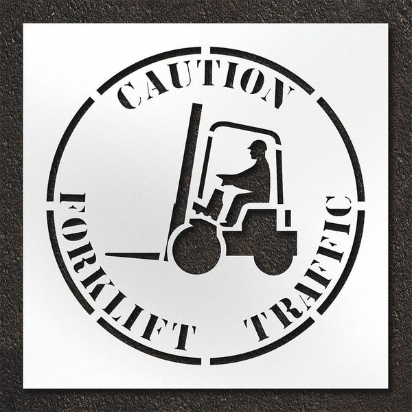 Stencil, Caution Forklift Traffic, STL-108-14815