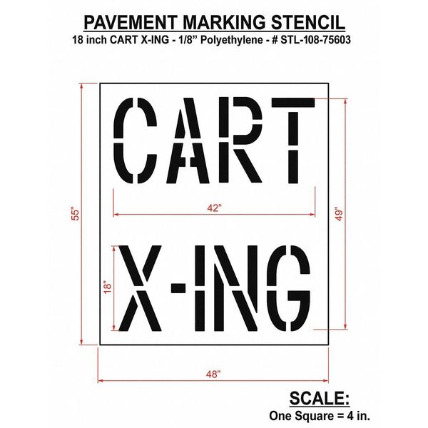 Pavement Stencil, No Carts, STL-108-75603