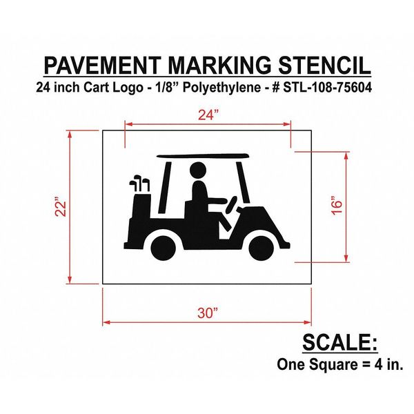 Pavement Stencil, No Carts, STL-108-75604