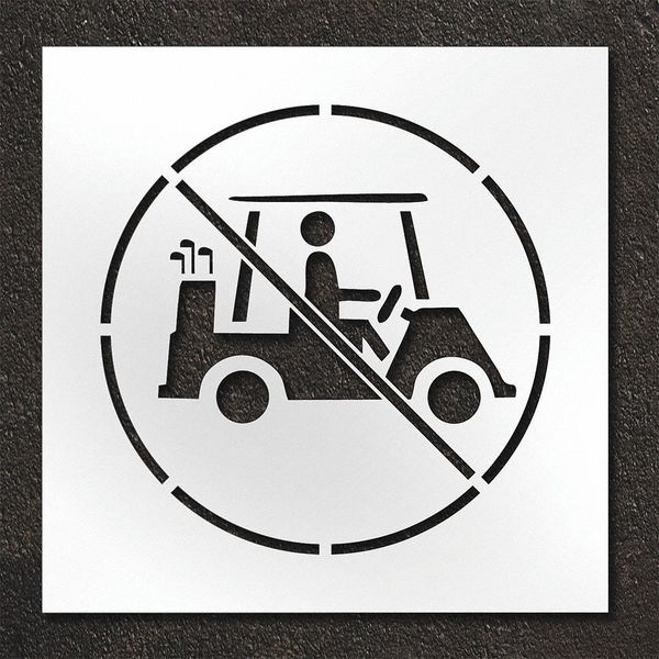 Pavement Stencil, No Carts, STL-108-75602