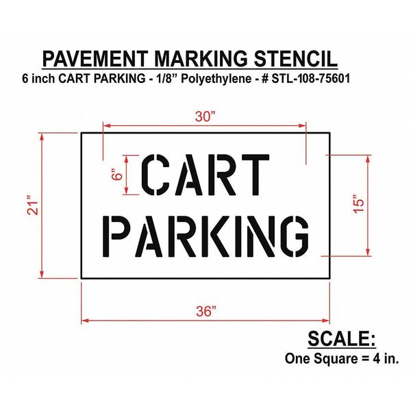 Pavement Stencil, No Carts, STL-108-75601