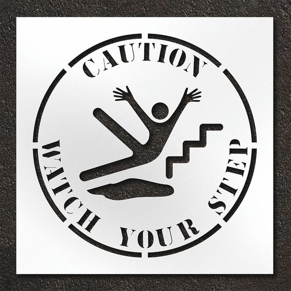 Stencil, Caution Watch Your Step