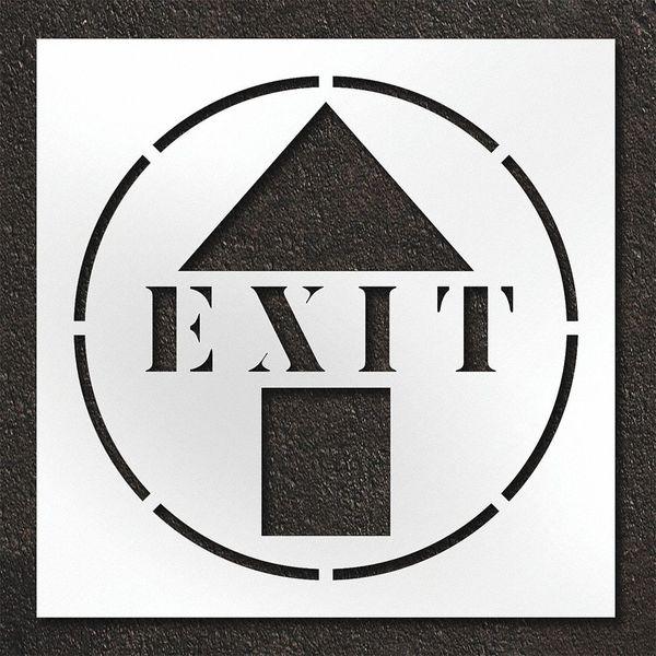 Pavement Stencil, Exit With Arrow, STL-108-14805