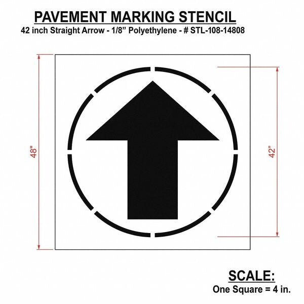 Pavement Stencil, Straight Arrow, STL-108-14808