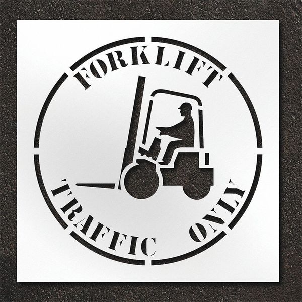 Pavement Stencil, Forklift Traffic Only, STL-108-14812