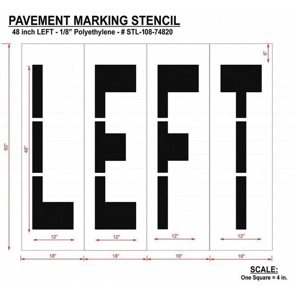 Pavement Stencil, Left, STL-108-74820