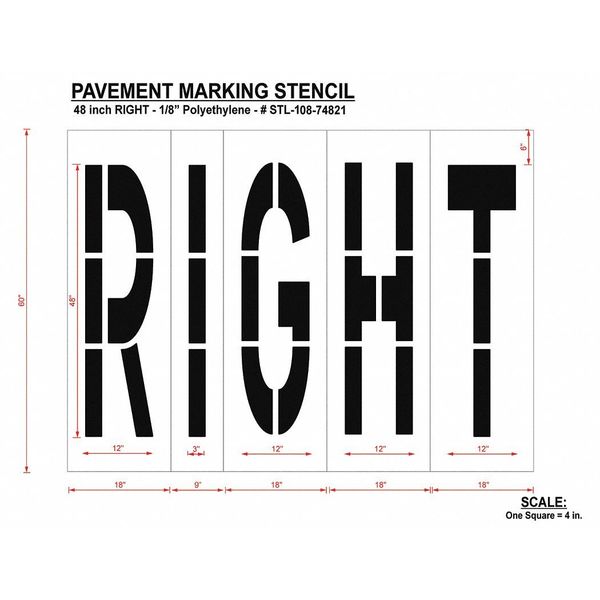Pavement Stencil, Right, STL-108-74821