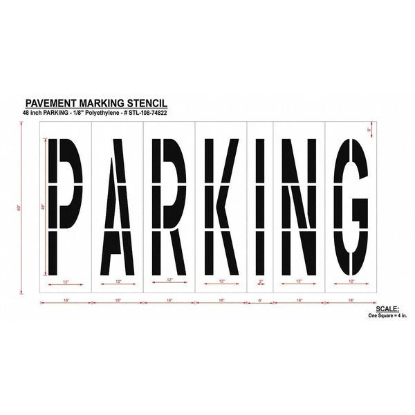 Pavement Stencil, Parking, STL-108-74822