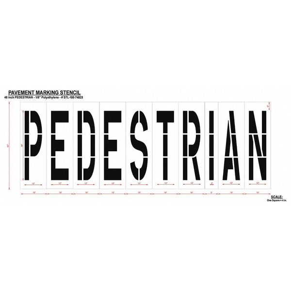 Pavement Stencil, Pedestrian, STL-108-74825