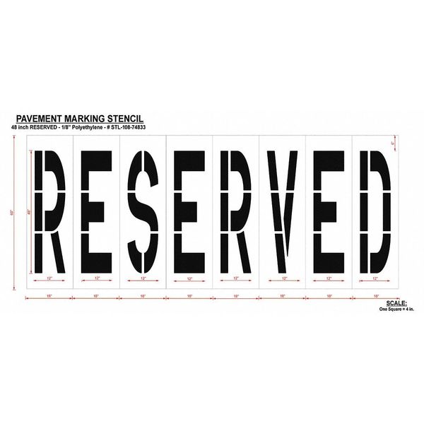 Pavement Stencil, Reserved, STL-108-74833
