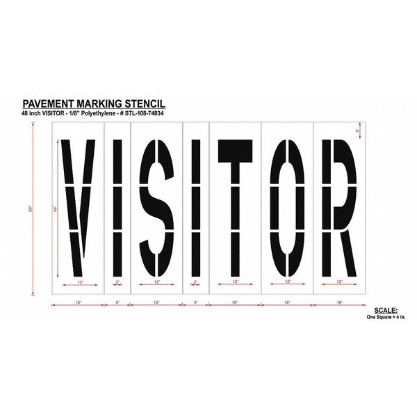 Pavement Stencil, Visitors, STL-108-74834
