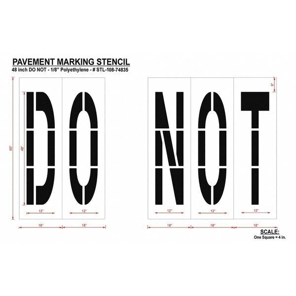 Pavement Stencil, Do Not, STL-108-74835