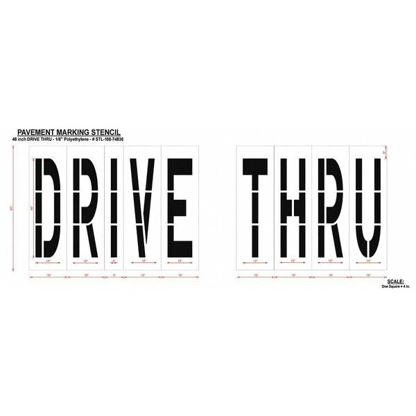 Pavement Stencil, Drive Thru, STL-108-74836