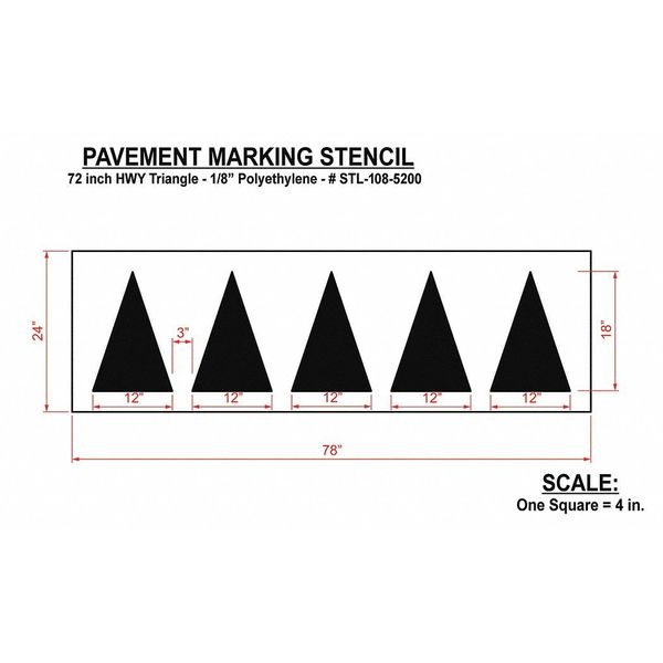 Pavement Stencil, Highway Triangle