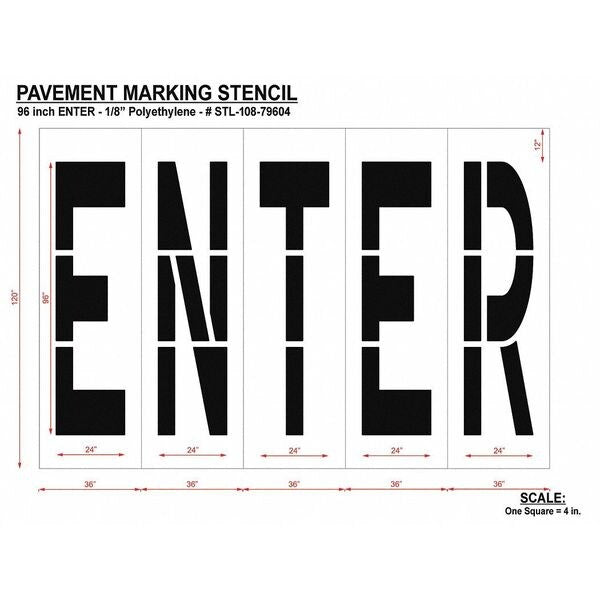 Pavement Stencil, Enter, STL-108-79604