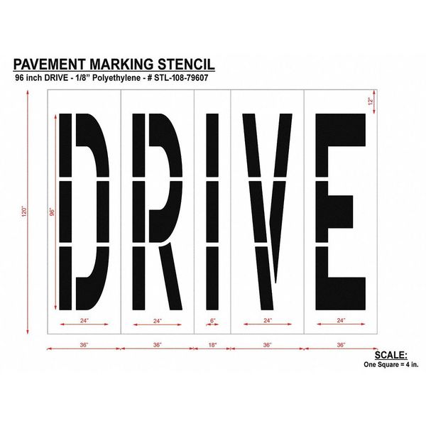 Pavement Stencil, Drive, STL-108-79607