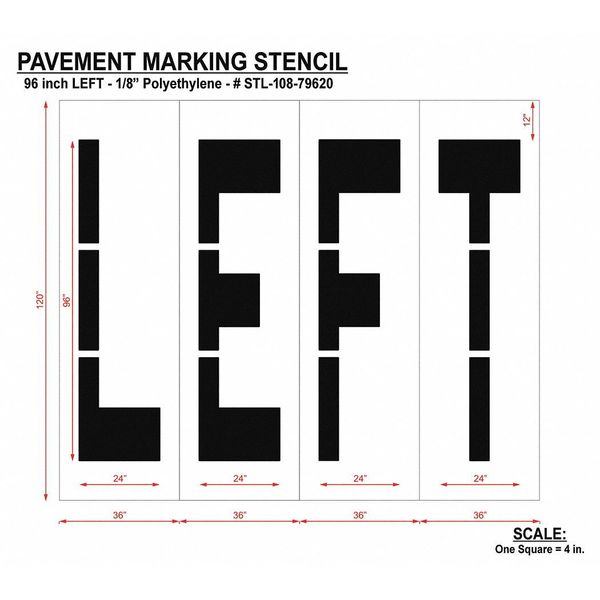 Pavement Stencil, Left, STL-108-79620