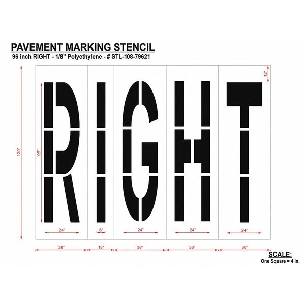 Pavement Stencil, Right, STL-108-79621
