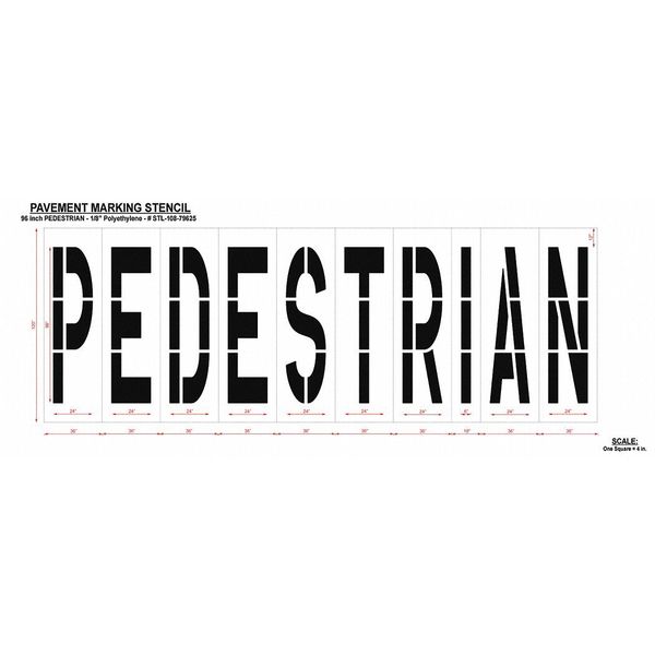 Pavement Stencil, Pedestrian, STL-108-79625