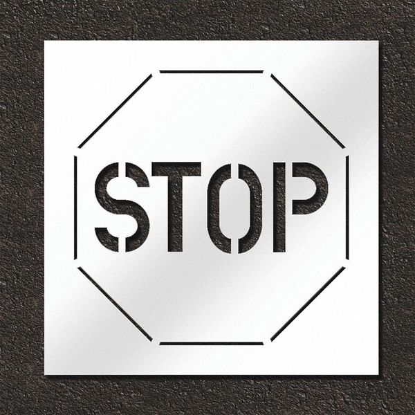 Pavement Stencil, Stop, STL-108-13001