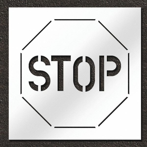 Pavement Stencil, Stop, STL-108-16001