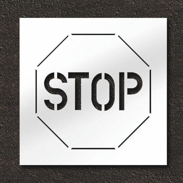 Pavement Stencil, Stop, STL-108-12401