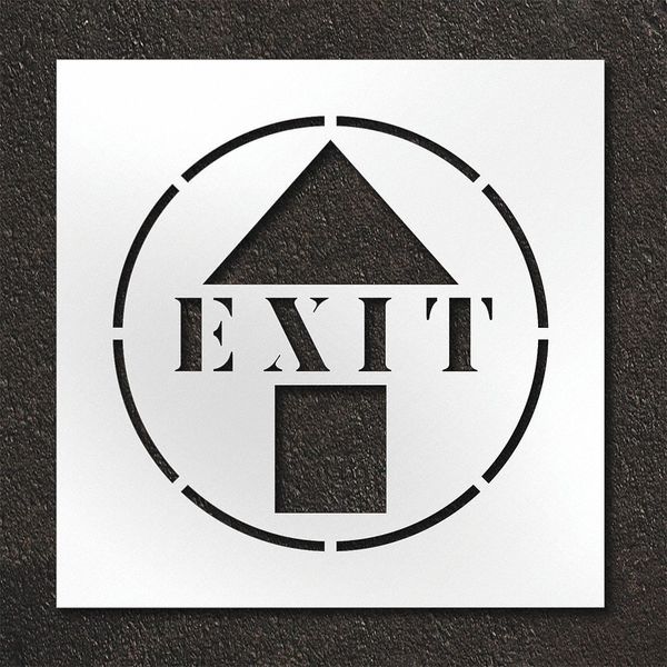 Pavement Stencil, Exit With Arrow, STL-108-12405