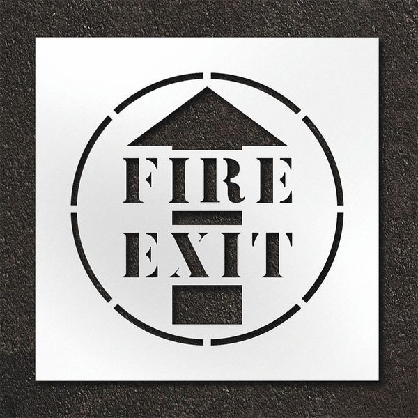 Pavement Stencil, Fire Exit, STL-108-12406