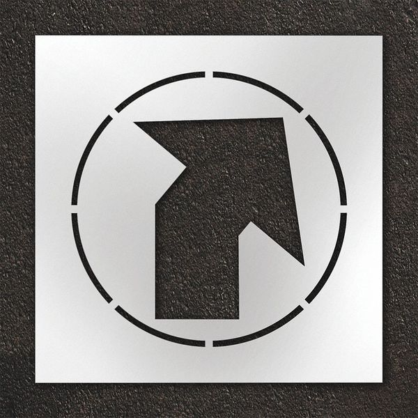 Pavement Stencil, Angled Arrow, STL-108-12407