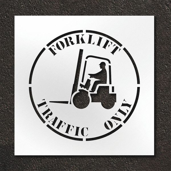 Pavement Stencil, Forklift Traffic Only, STL-108-12412
