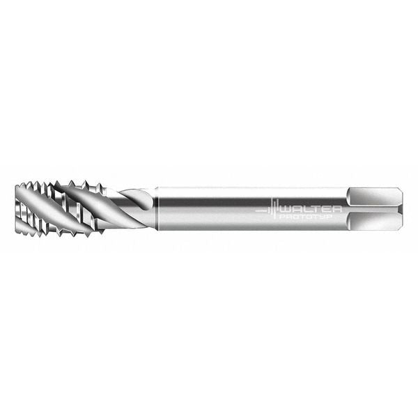 Spiral Flute Tap, M12-1.75, Plug, Metric Coarse, 3 Flutes, Uncoated