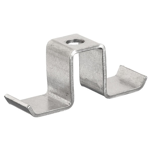 Grating Clip, For Screw Size 1/4 in, 316 Stainless Steel, Unfinished, 25 PK