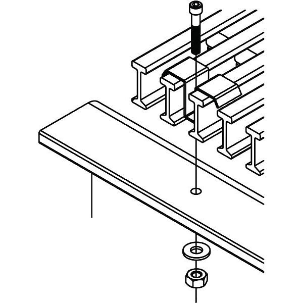 Grating Clip, 316 Stainless Steel, PK25