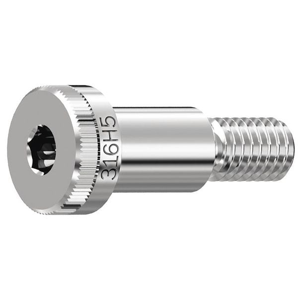 Shoulder Screw, #8-32 Thr Sz, 3/16 in Thr Lg, 5/32 in Shoulder Lg, 316 Stainless Steel