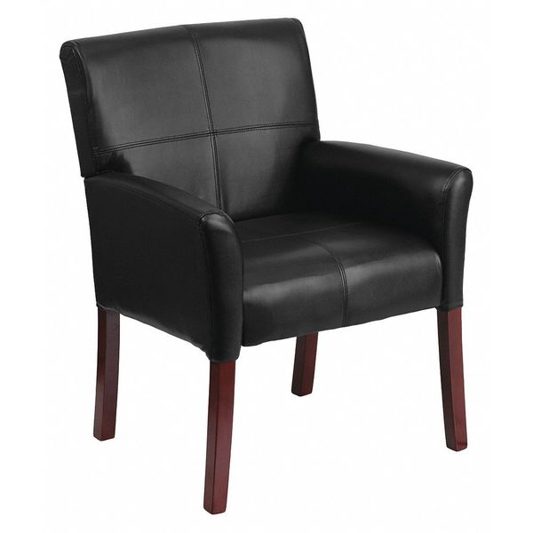 BlackExecutive Side Reception Chair, 26 1/2