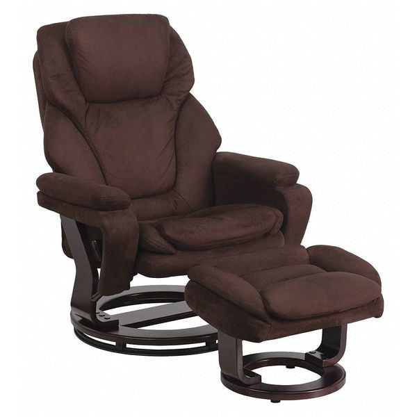 Microfiber Executive Chair, 17 1/2-, Plush