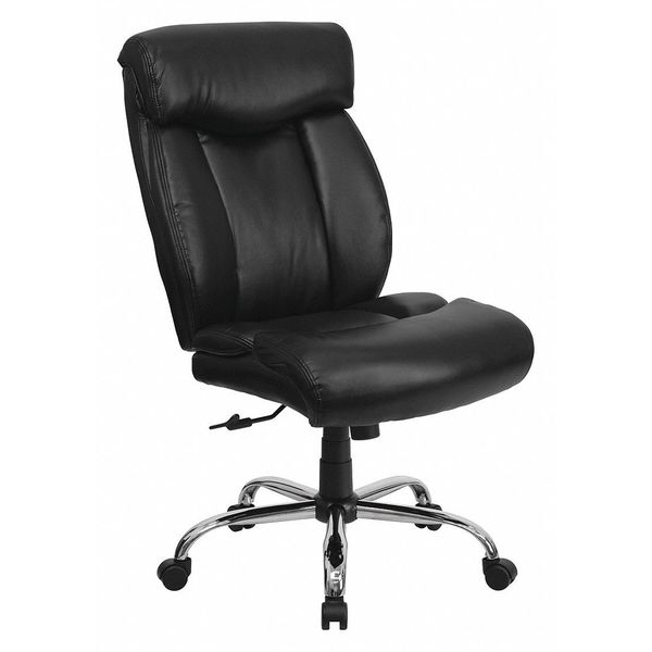 Leather Executive Chair, 22 1/2-, No Arm