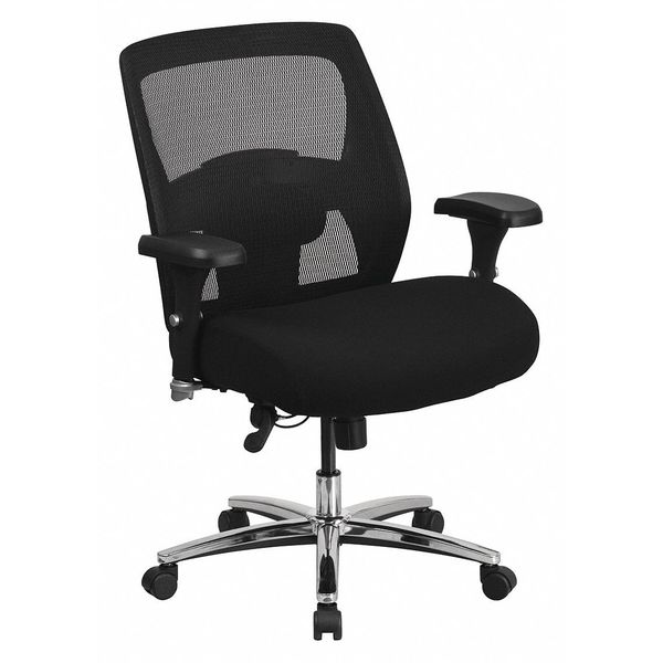 Fabric Executive Chair, 22-, Adjustable Padded